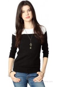 People Casual Full Sleeve Solid Women's Top